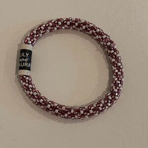 Lily and Laura Purple Berry and Light Pink Beaded Bracelet